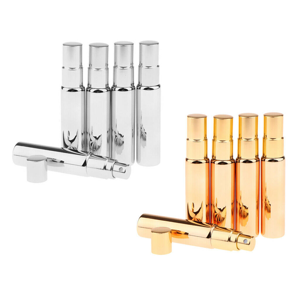 10Set Reusable Glass Empty Bottles Protable Refillable Spray Bottle Pump