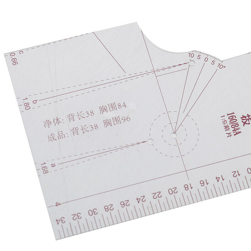 2pcs/set 1:5 Women Clothes Prototype Ruler Drawing Template Tailor Sewing.l8