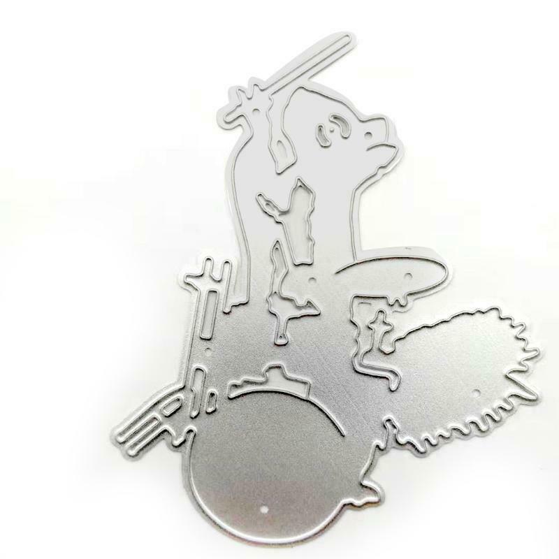 Drumming Metal Cutting Dies Stencil DIY Scrapbooking Album Paper Card Template