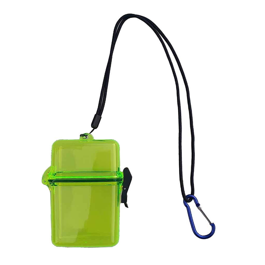 2Pcs Yellow+Gray Scuba Storage Box with Lanyard for Boating Fishing Sailing