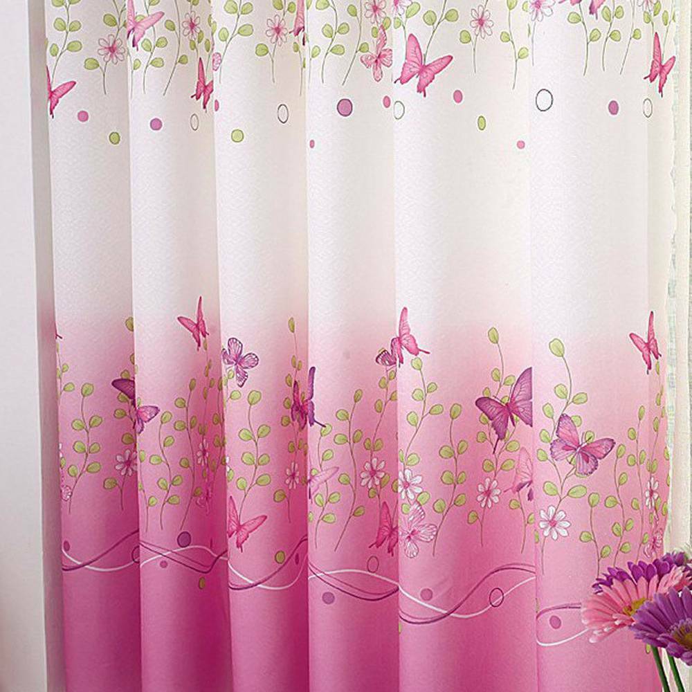 one Curtain Panel Blackout Butterfly Printed House Room Livingroom New Decor Hot