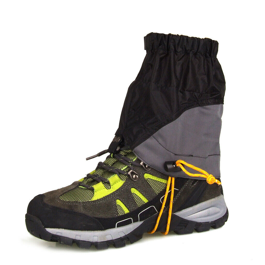 Outdoor Hiking Walking Hunting Climb Waterproof Gaiters Legging Leg Cover Black