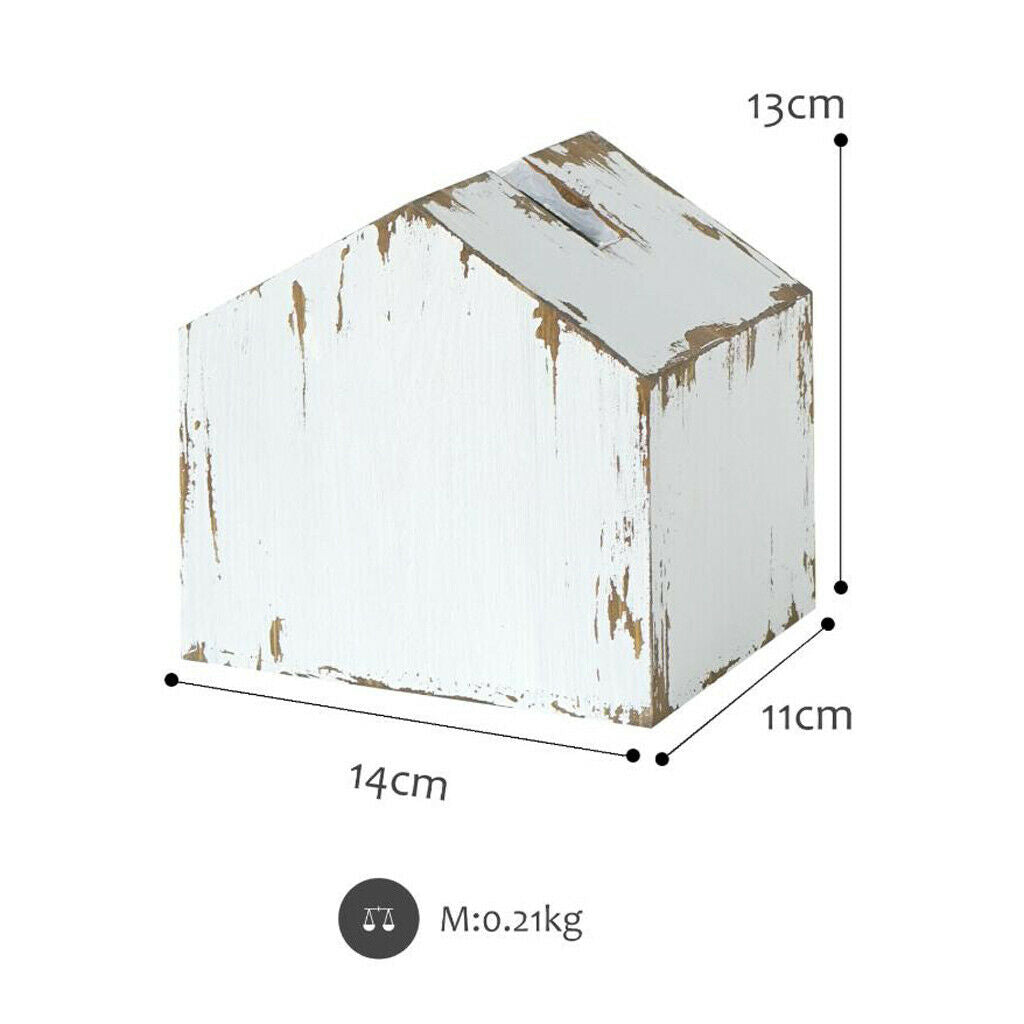 Wooden Facial Paper Napkin Holder Case House Stylish Tissue Box Cover