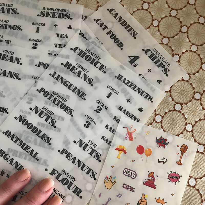 132 PCS Waterproof Food Label Self-Adhesive Resistant Kitchen Pantry Stic.l8
