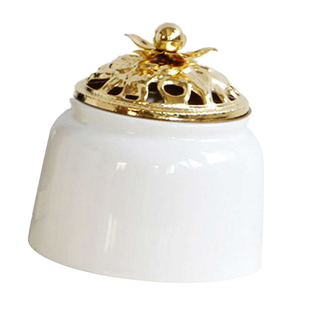 Ceramic Incense Burner(White) w/ Incense Cone(25pcs) Home Fragrance Decor