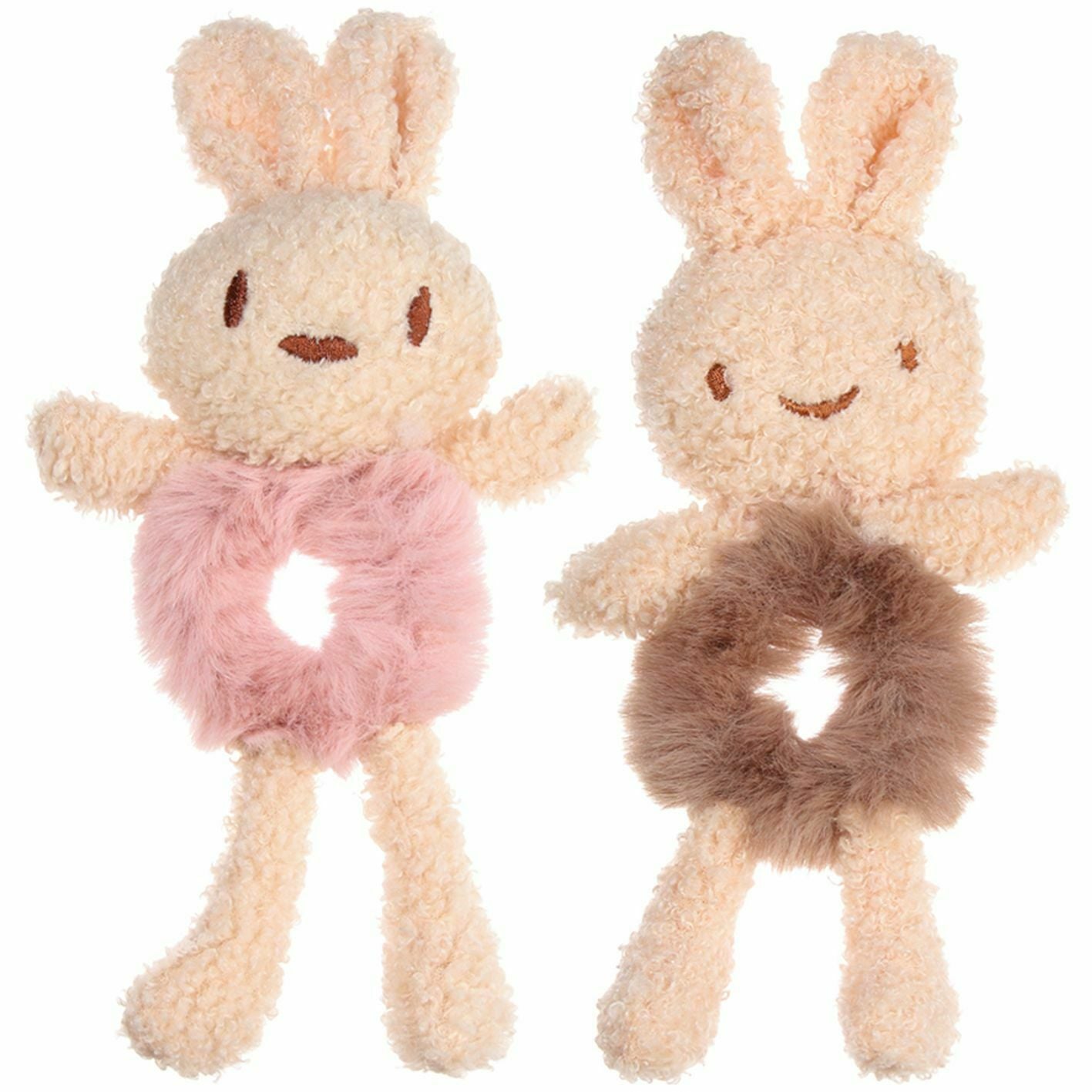 Ponytail Decorate HairHoop Plush HairBands Rabbit Hair Ties Headband