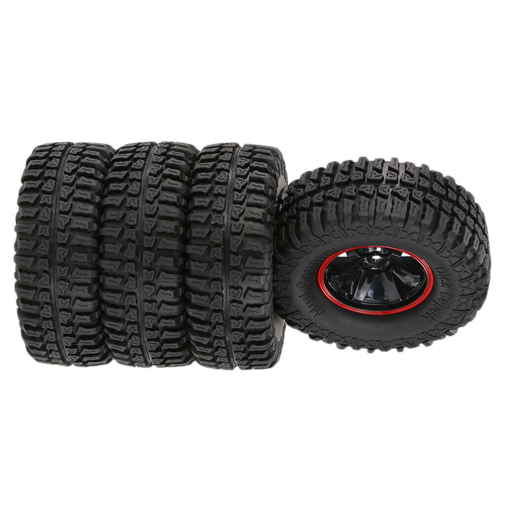 103mm RC Rock Crawler Tires with Foam Inserts, Super Soft Rubber, High Traction,