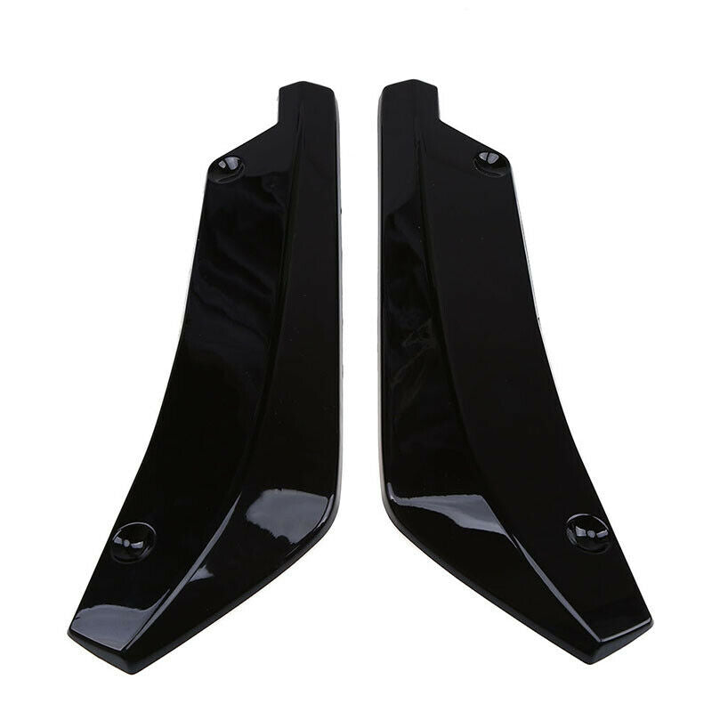 Universal Car Gloss Black Rear Bumper Lip Diffuser Splitter Canard Protectors