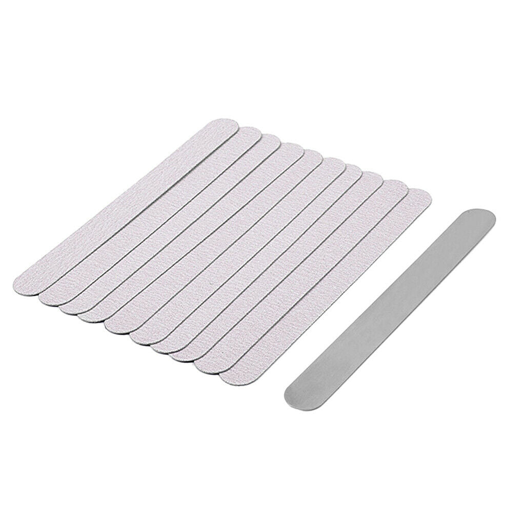 10x Nail File Buffer Adhesive Emery Board Manicure Polishing Sanding Tool 04