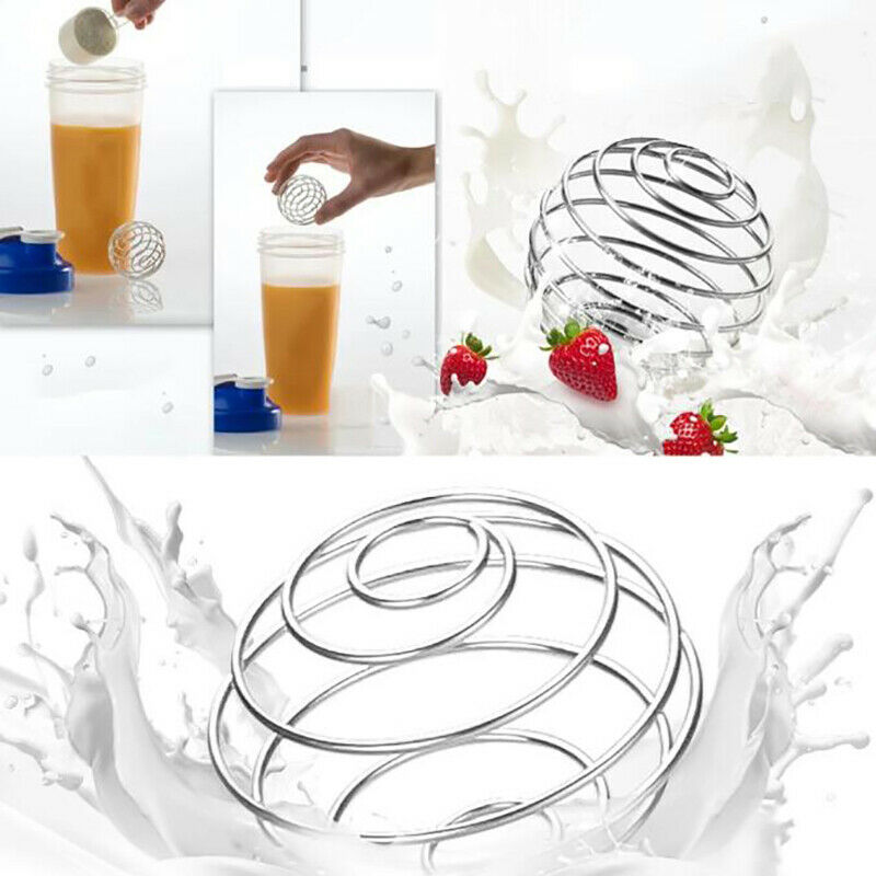 Milkshake Protein Shaker Ball Mixer Stainless Steel Spring Balls Kitchen Too DF