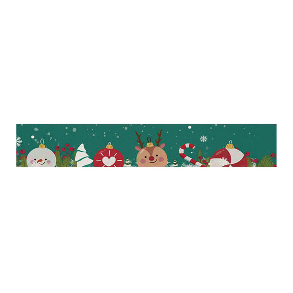 5m Merry Christmas Kitchen Bathroom PVC Tile Floor Waistline  Style01