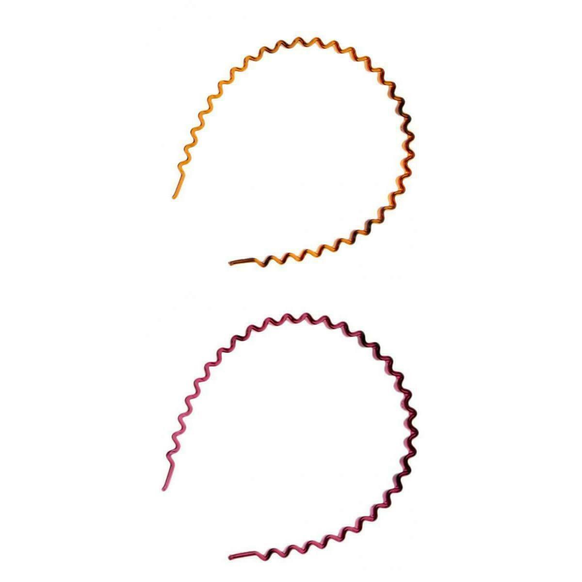 2pcs Girl Boy Wave Headband Gripper for Bath SPA Costume Accs brown+wine red