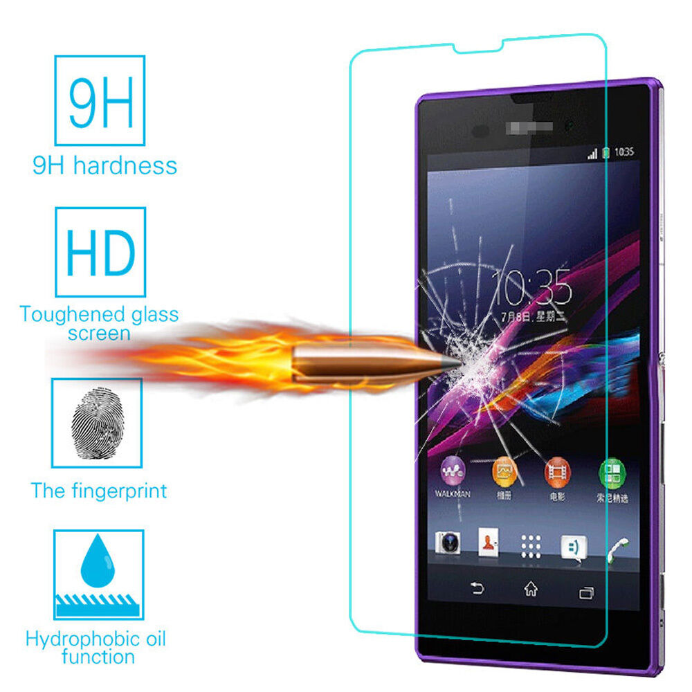 Tempered Glass Screen Protector Film Shield for sony Xperia Z2 L50w x