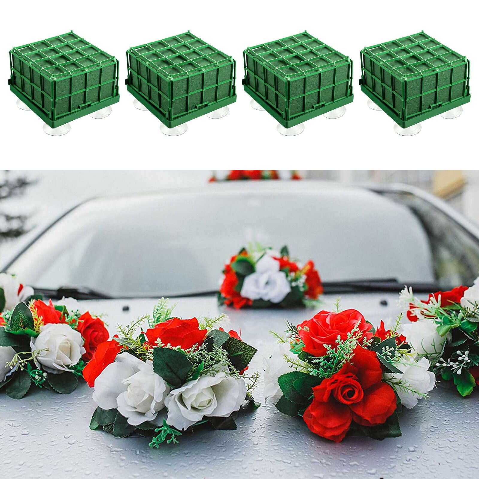 4Pack Square Floral Foam Bricks Flower Holder Foam Blocks for DIY Craft