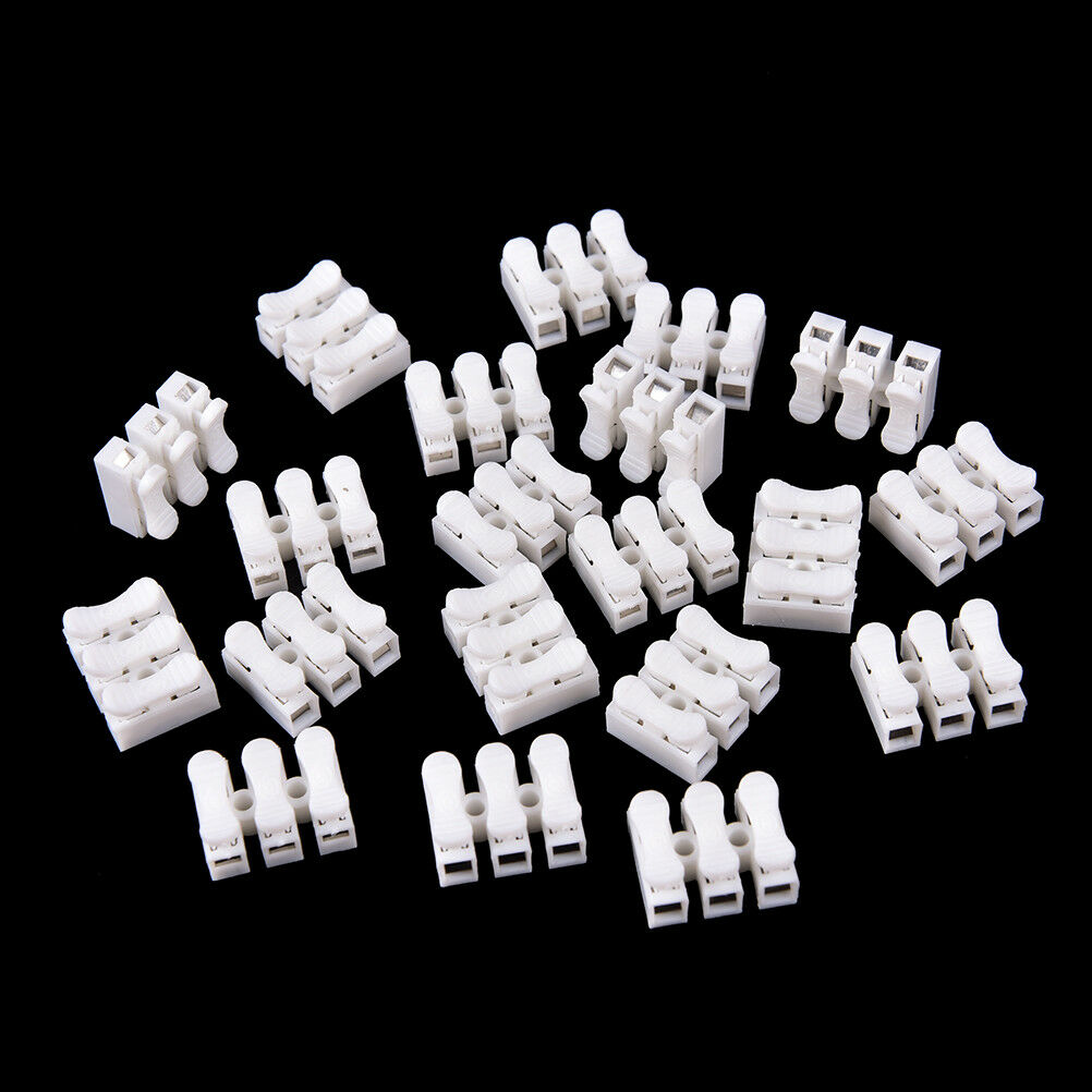 20x Self Locking mini 3Pin Cable Connectors Quick Splice Lock Wire Terminal  SJ