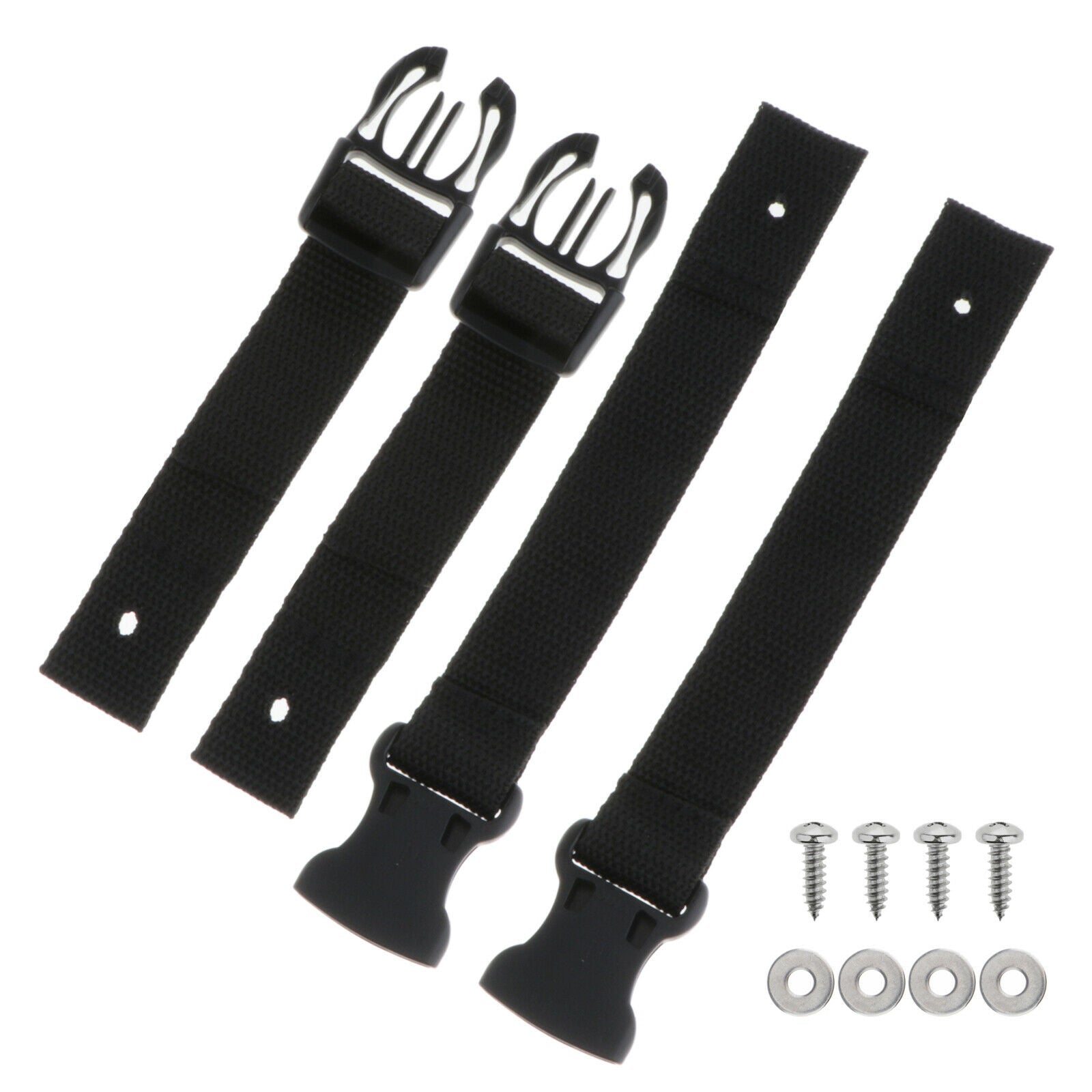2pcs Kayak Center Console Lid Strap Webbing Holder with Quick-Release Buckle and