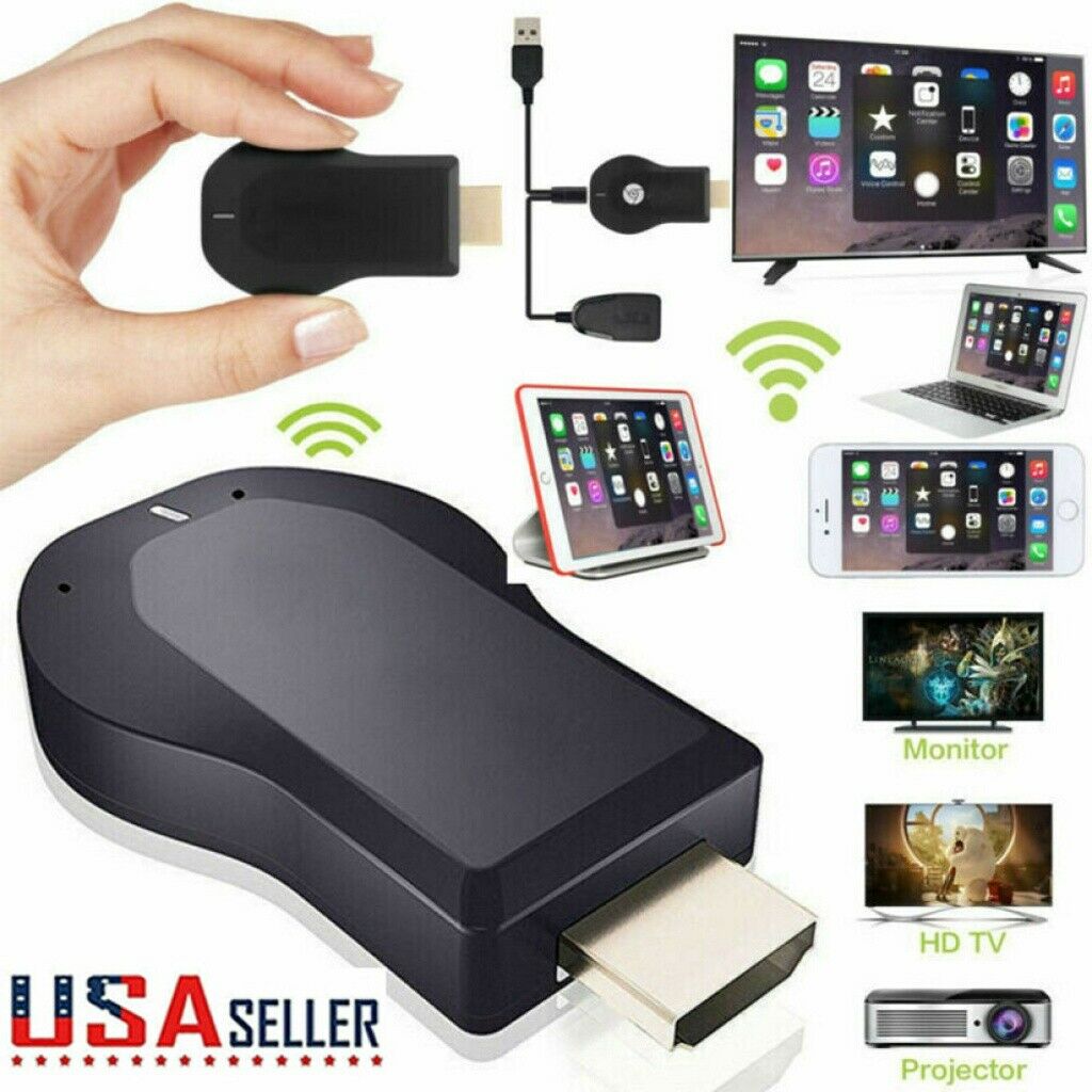 Wireless Display Receiver Dongle Screen Mirror 1080P HDMI TV Stick Airplay