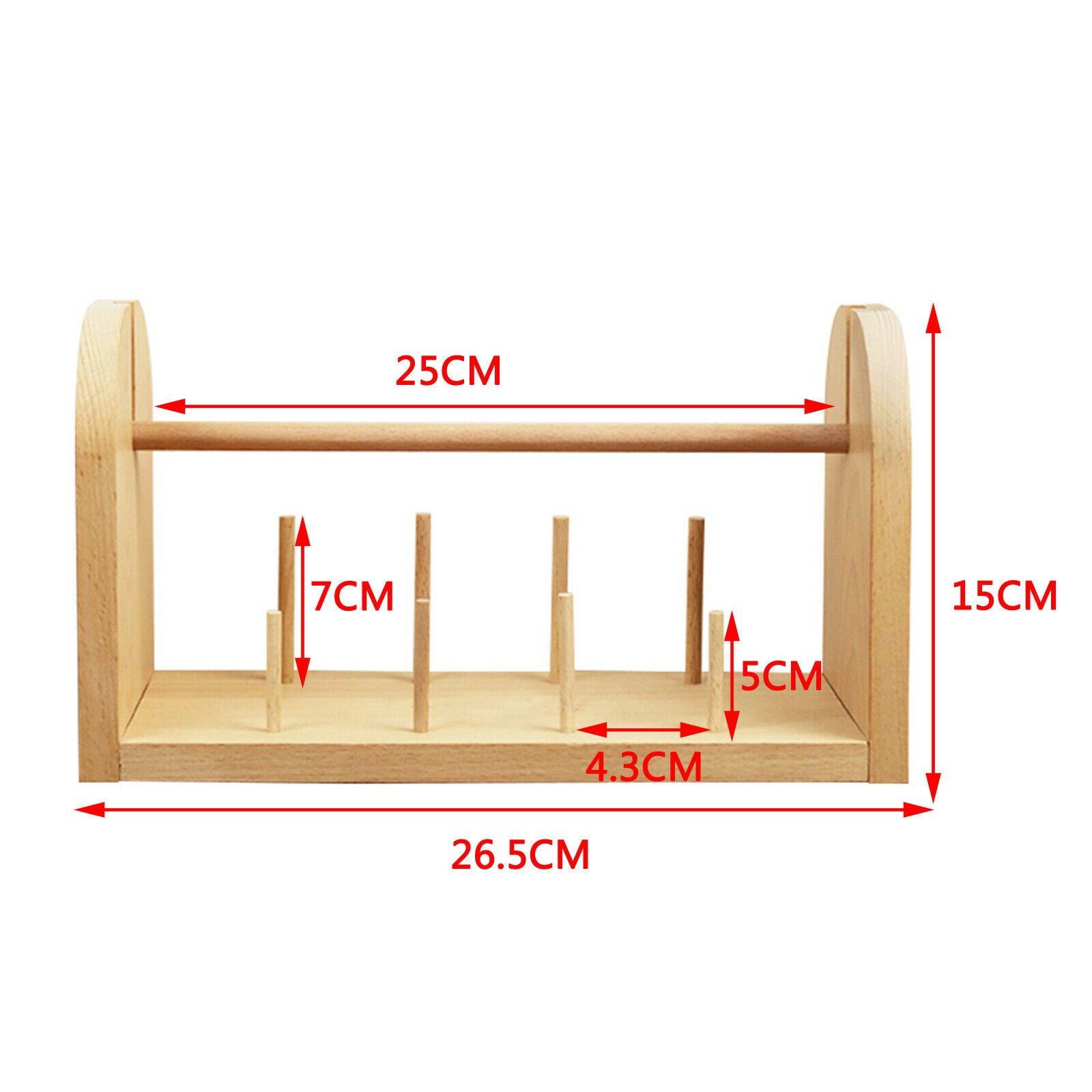 Wood Thread Rack Stand Organizer Embroidery Storage Quilting Knitting Accs