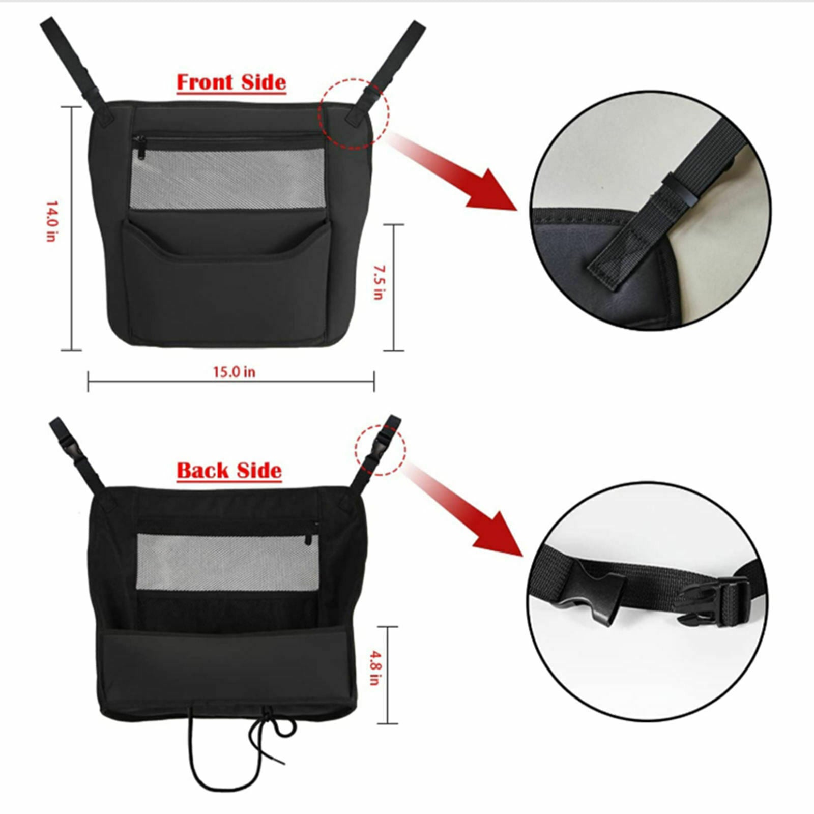 Universal Car Organizer Laptop Purse Between Front Seat for Drinks Holder