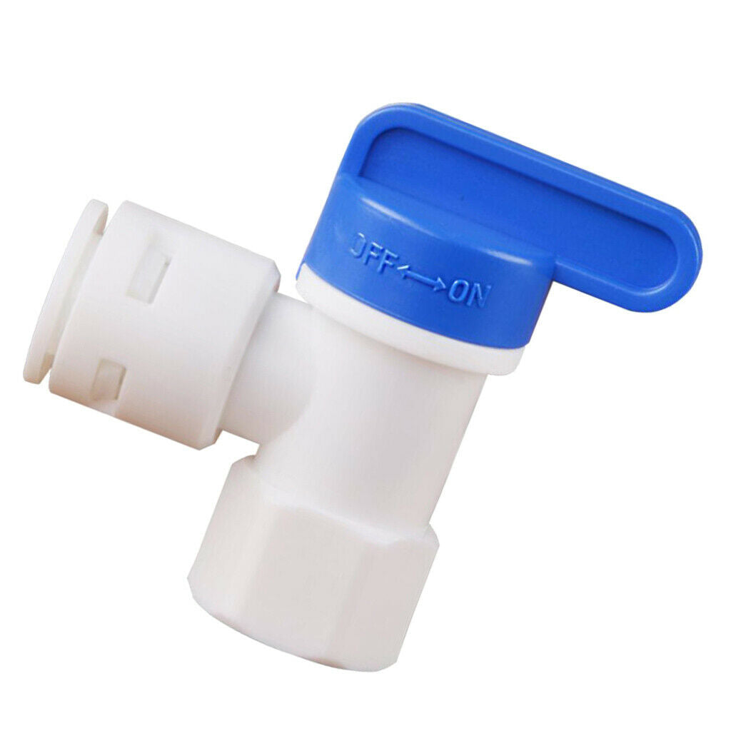 Ball Valve for Water Purifier RO Reverse Osmosis System Tank ID 1/4 inch to 3/8