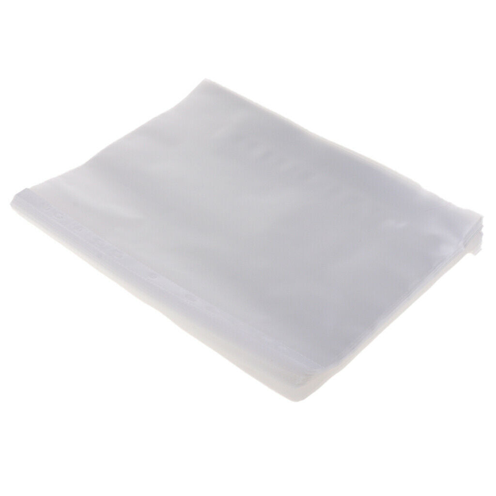 100pcs A4 11 Holes PP Loose Leaf Sheet Protectors Paper File Documents Bag
