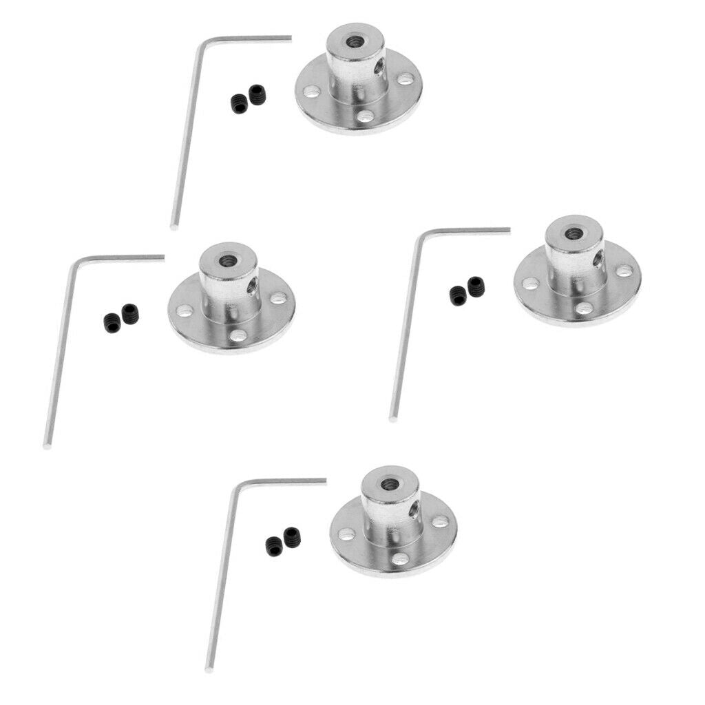 4 Pieces Rigid Flange Coupling Motor Guide Shaft Axis Bearing Coupler with
