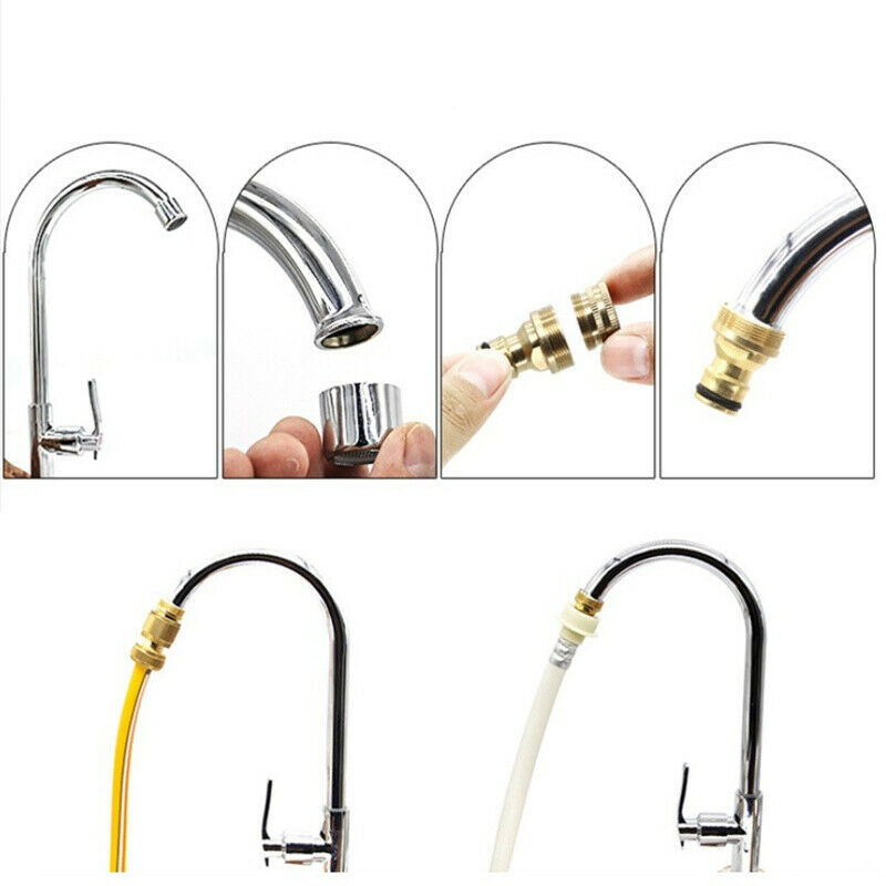 Brass Thread Hose Water tube Connector Adaptor Fitting Garden Quick Connector