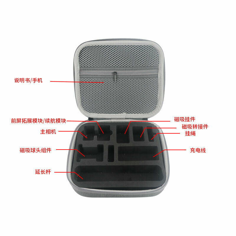 New Waterproof Storage Box Carry Shell For Dji Action 2 Camera Accessories Gray