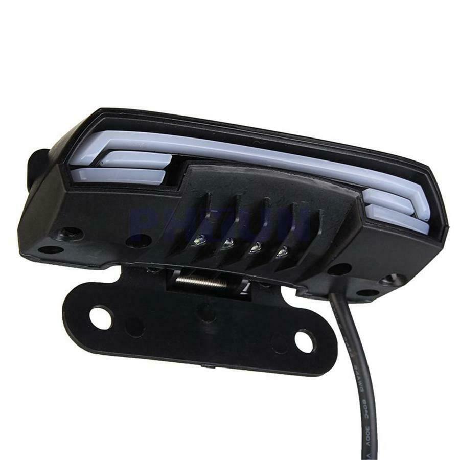 Motorcycle Scooter Electric Tail Light Rear Brake Stop Turn Signal License Plate