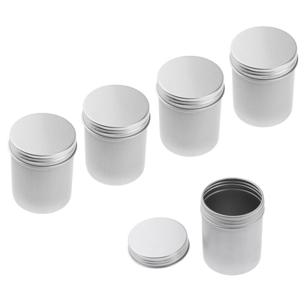 10 Pcs/Set Empty Aluminum Tins 80ml Cosmetic Jar Pots Lip Balm Containers