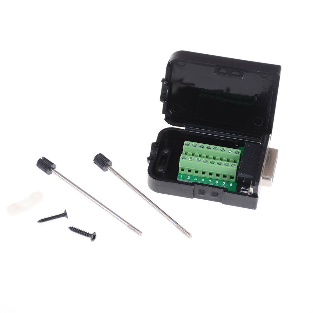 DB15 Female D-SUB 2 Row 15-Pin Plug Breakout Terminal SolderlessConnectorScrY1