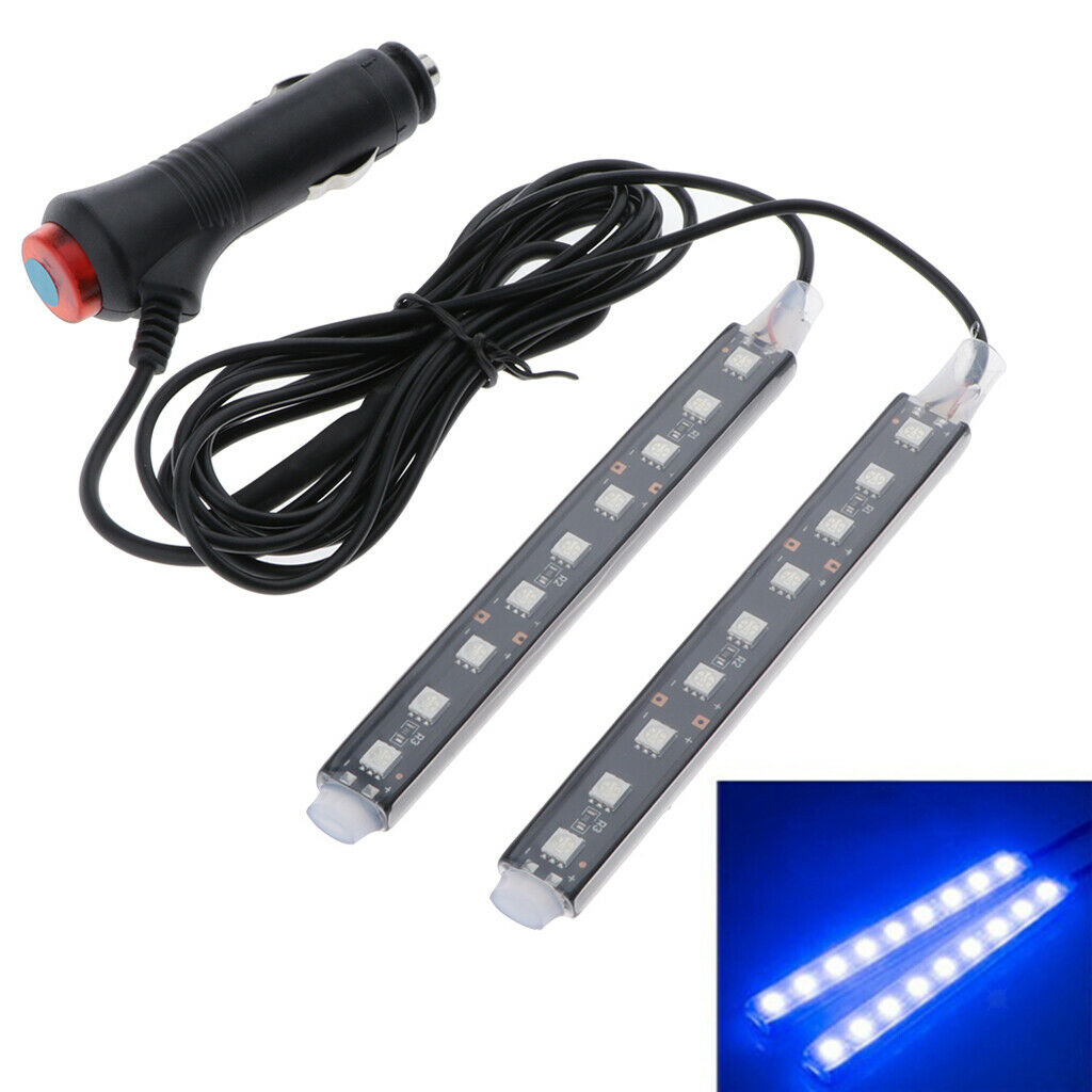 Pack of 1 9 LED Car Auto RGB Strip Light Decorative Atmosphere Interior