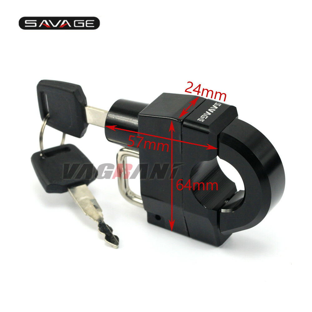 Universal 25mm Handlebars Helmet Lock For KAWASAKI VN 800/900/1500/1600/1700