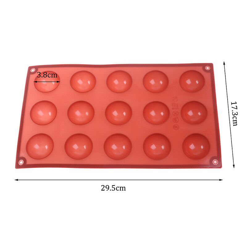 Hemisphere Shape Silicone 15Holes Baking Accessories Bakeware Kitchen Mo.l8