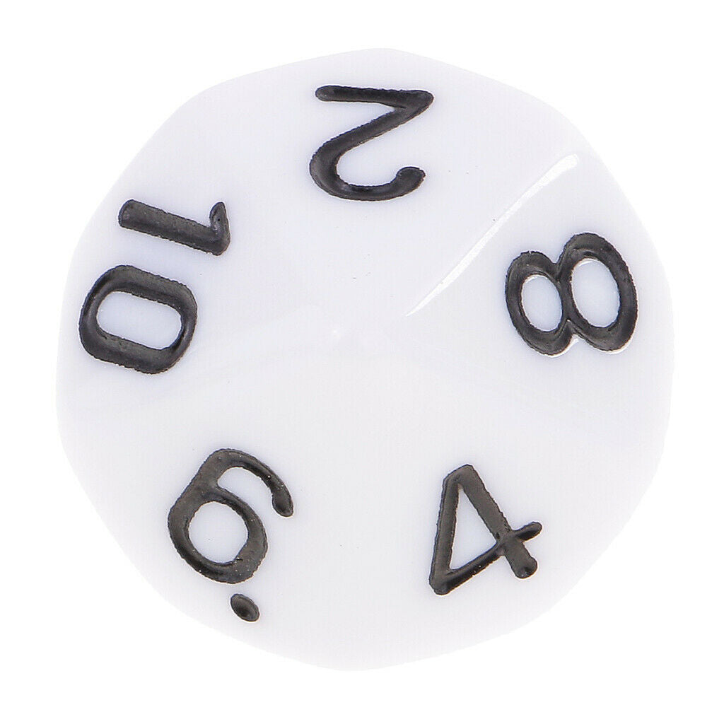 10pcs 10 Sided Dice Polyhedral Dices Roleplay Accessory Party Fun Toys Gift