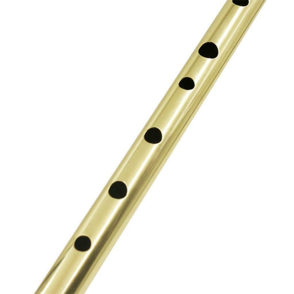 Metal Tin Whistle Irish D Flute Penny Whistle Six-holed Woodwind Golden Part