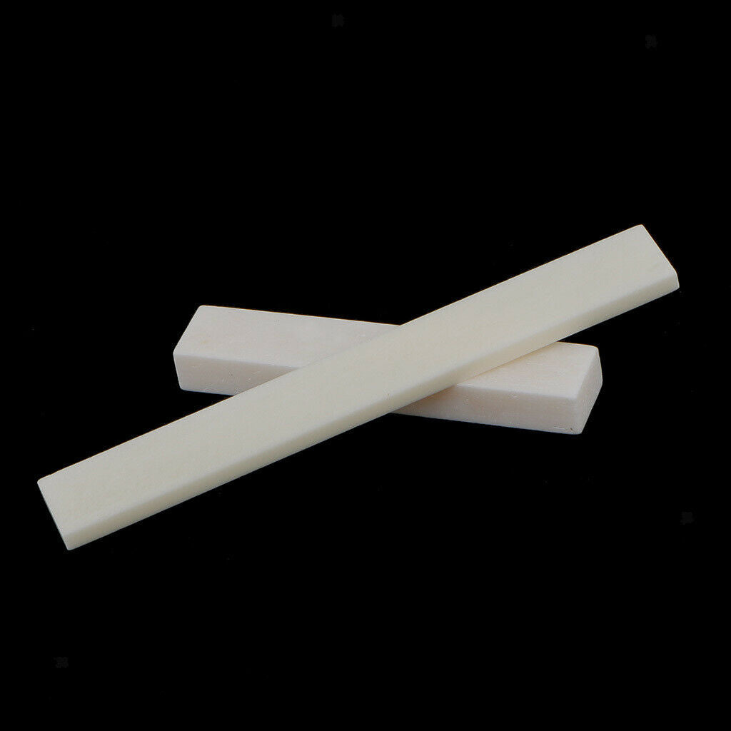 Cattle Bone Blank Saddle+Unslotted Nut Set for Handmade DIY Guitar