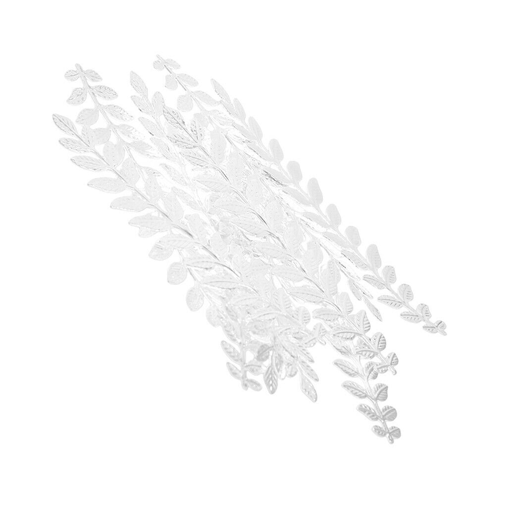 10pcs Platinum Leaves Charm Pendants Findings for DIY Hair Jewelry 120mm