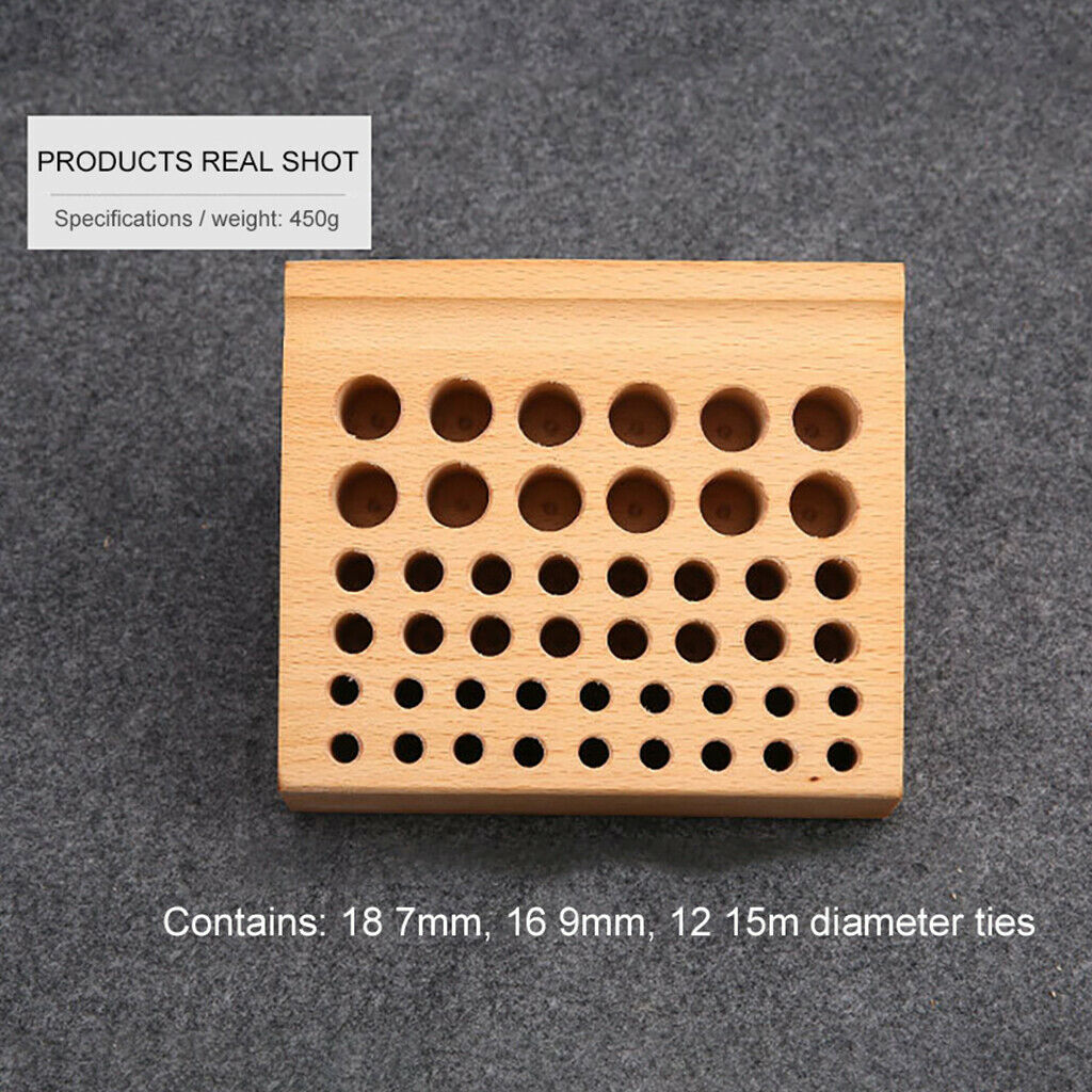 Wooden Watch Repair Tool Holder, 46 Holes   for Pen Pencil Brushes