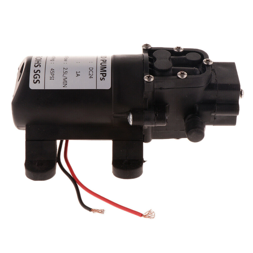 2x 24v DC Water Pump Diaphragm Water Sprayer for Sink Car Wash Toilet Black