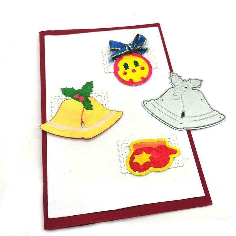 Christmas Double Little Bells Carbon Steel Cutting Dies DIY Scrapbooking Photo