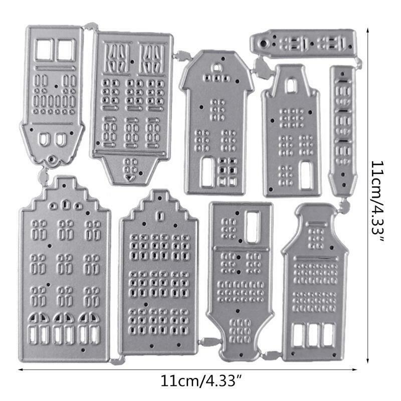 Building House Metal Cutting Dies Stencil DIY Scrapbooking Album Paper Card Mold