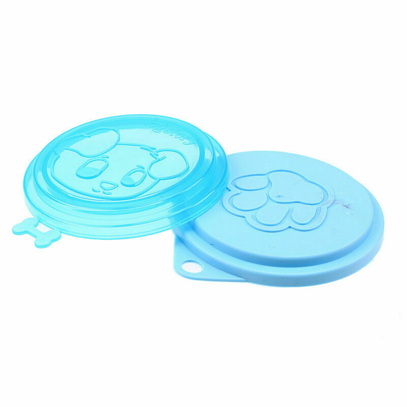 2 PCS Pet Food Jar Cover Dog Cat Silicone Plastic  Lid Storage Cap Reusable