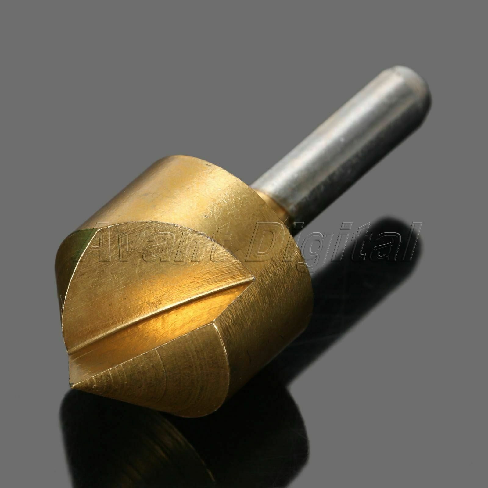 6-19mm Countersink Drill Bits Titanium Coated 1 Flue Chamfer End Mill Cutter 5pc