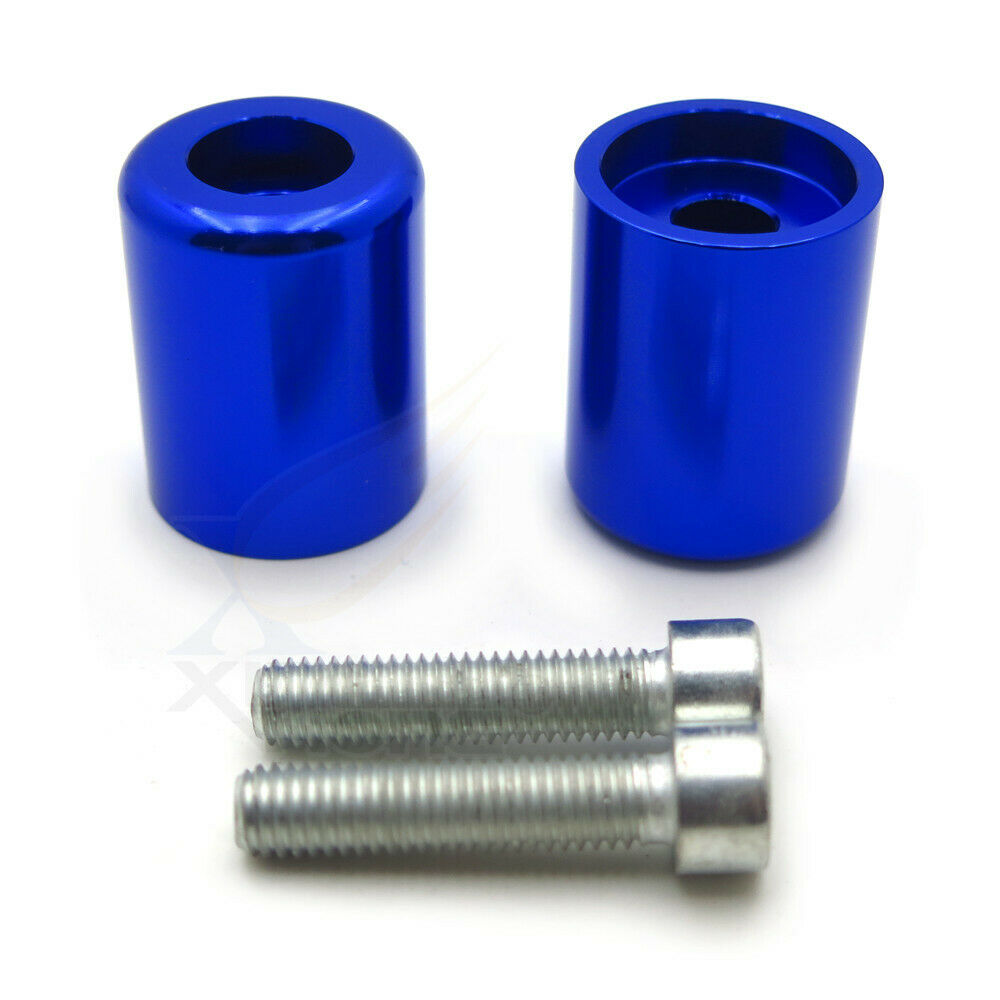 Motorcycle Blue Bar Ends NOLOGO For Kawasaki Ninja 250R 500R 650R