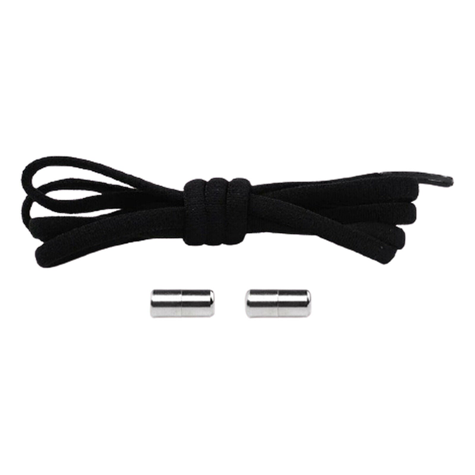 No Tie Shoelaces for Adults, Elastic Sports Running Shoelaces - Black
