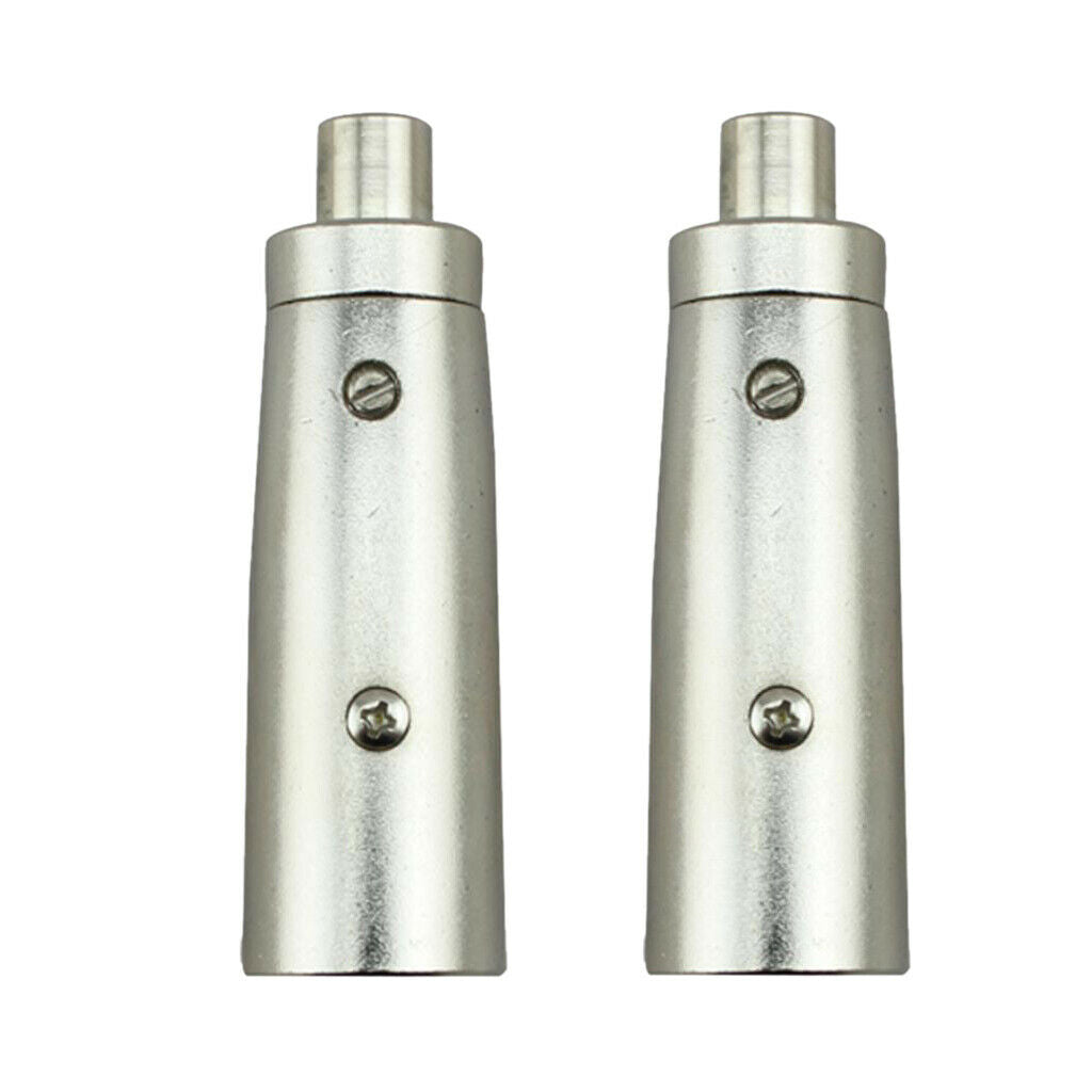 2Pack XLR 3 PIN Female to RCA Female Coupler Audio Splitter Adapter Mic Cable
