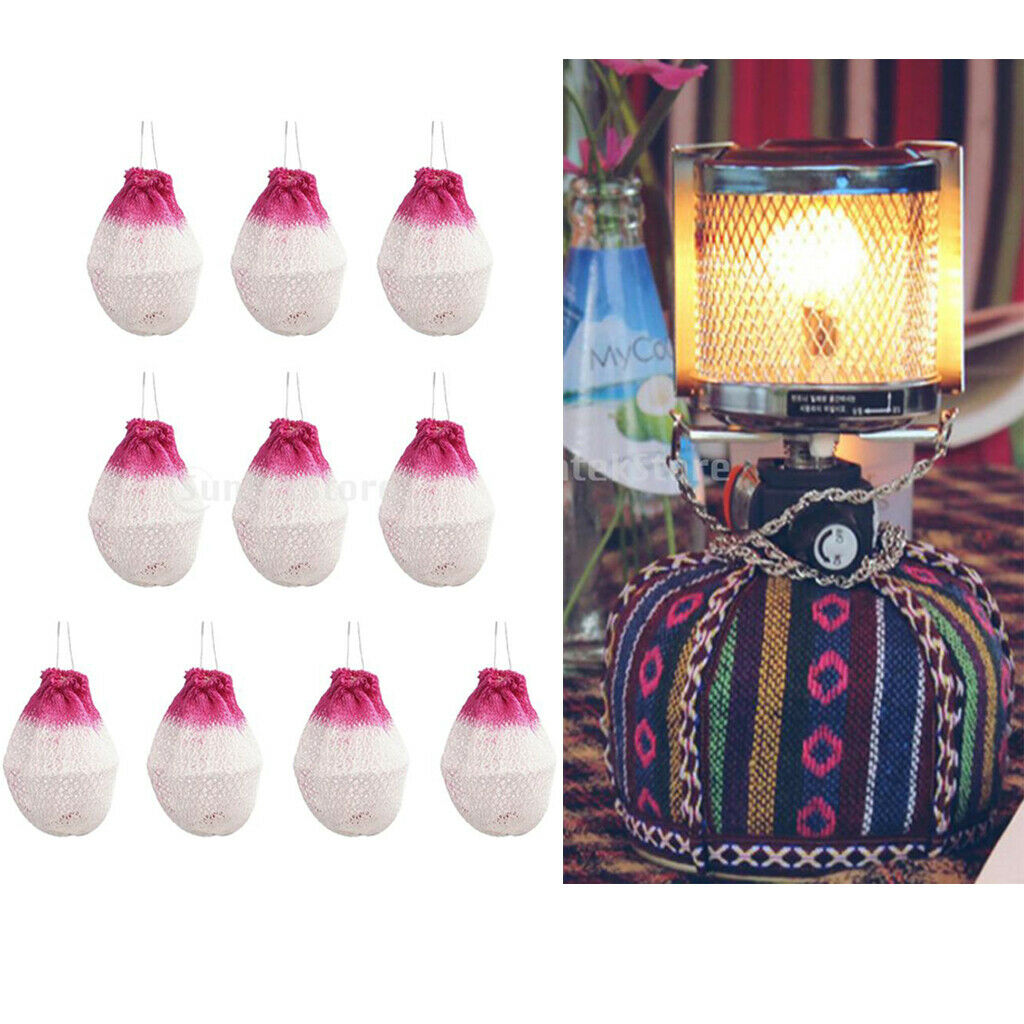 10pcs Gas Lantern Mantles Kerosene Lamp Mantle Camping Accessories - 10cm B