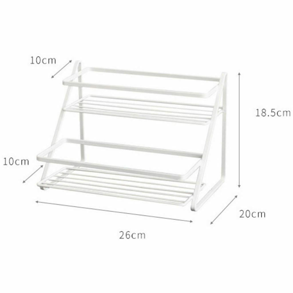 2-Tier Spice Rack Organizer Corner Rack Accessories Storage Rack for Office