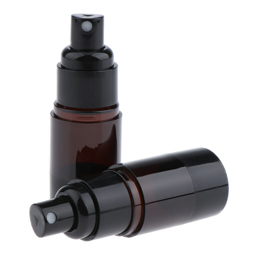 2Pcs 15ml Sterile Airless Pump Spray Bottles Refillable Cosmetic Containers